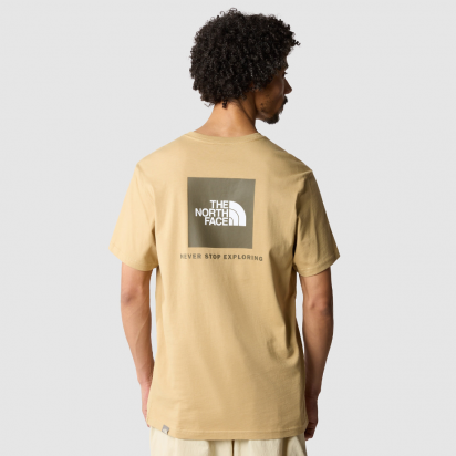 M S/S RED BOX TEE KHAKI STONE