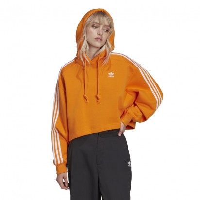 WOMENS SHORT HOODIE ORANGE