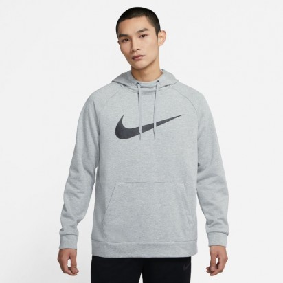 HOODIE PO SWOOSH GREY