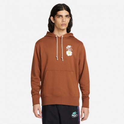 FRENCH TERRY HOODIE BROWN