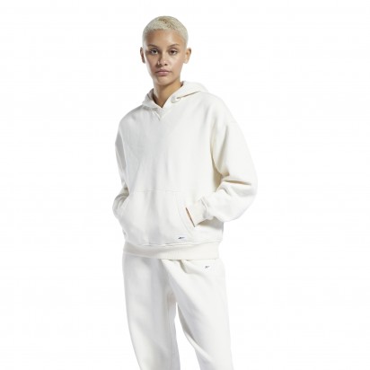 CL ND FLEECE HOODIE CREAM