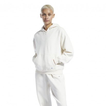 CL ND FLEECE HOODIE CREAM